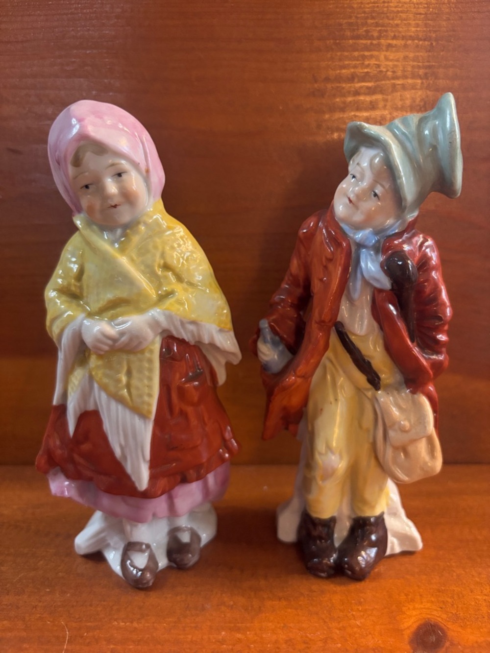 Porcelain Collectible Pair - Victorian German Figures